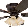 Honeywell Ceiling Fans Glen Alden, 52 in. Ceiling Fan with  4 Arm Light, Oil-Rubbed Bronze 50183-40